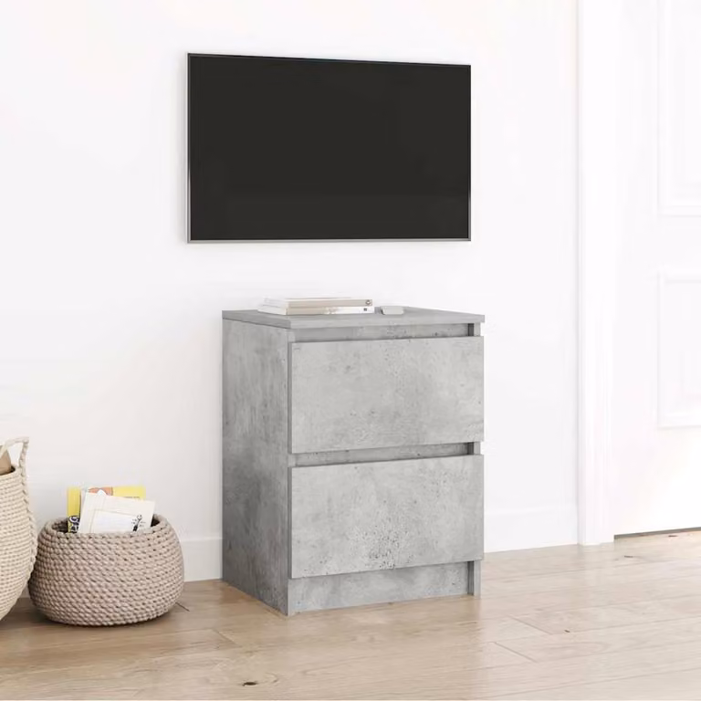 vidaXL Mobile Porta TV Moderno in Legno Multistrato Grigio Cemento L: 40 cm, P: 35 cm, H: 54 cm