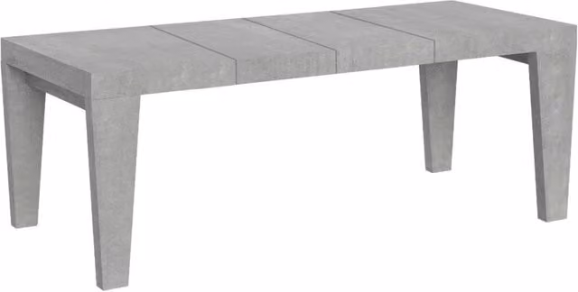 Tavolo allungabile Pimbo Premium in finitura cemento grigio L: 180 cm, P: 90 cm, H: 77 cm (estendibile fino a 284 cm)