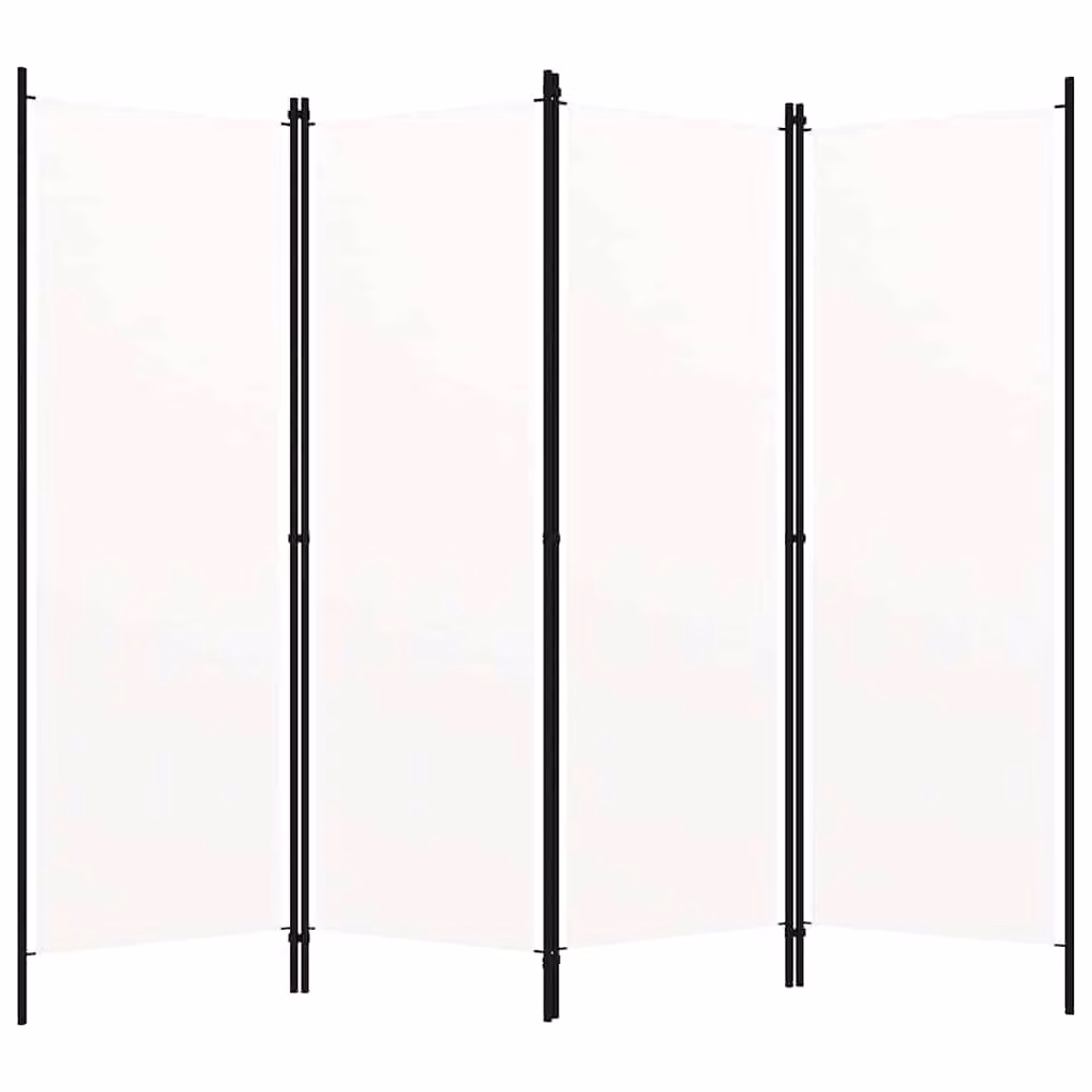 vidaXL Paravento a 5 Pannelli Bianco Moderno L: 200 cm, H: 180 cm