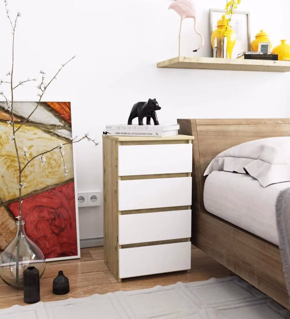 Cassettiera VALESTRA - rovere artisan / bianco