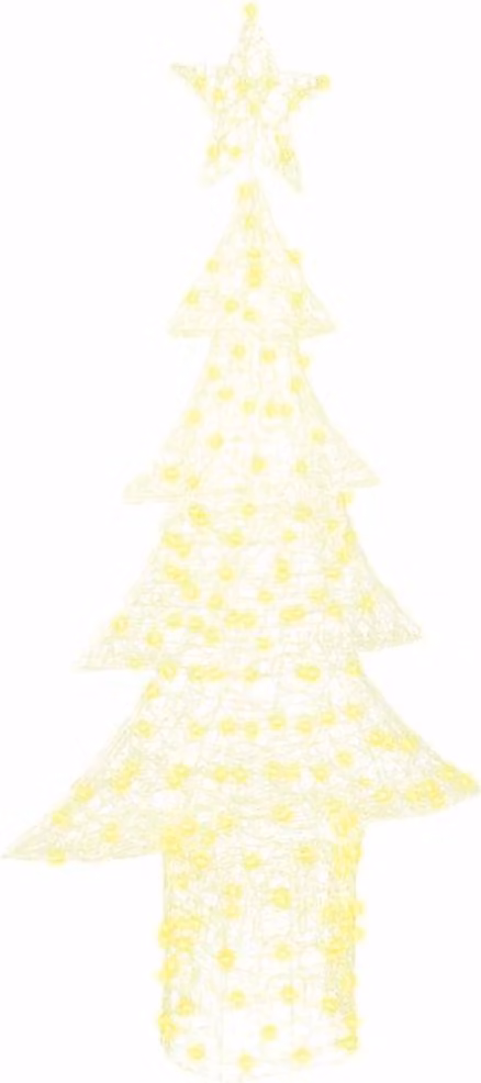 Albero di Natale con 240 LED Bianco caldo 150 cm Acrilico