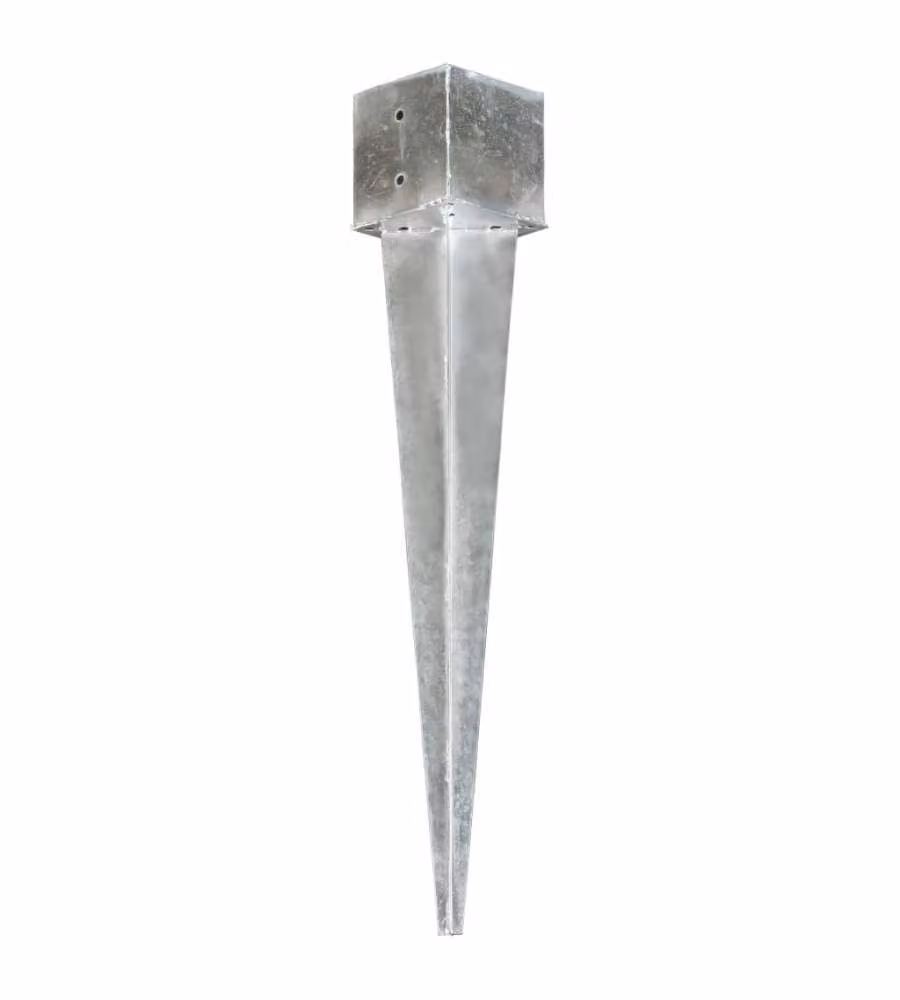 Picchetti di Terra 6 pz Argento 14x14x91 cm in Acciaio Zincato