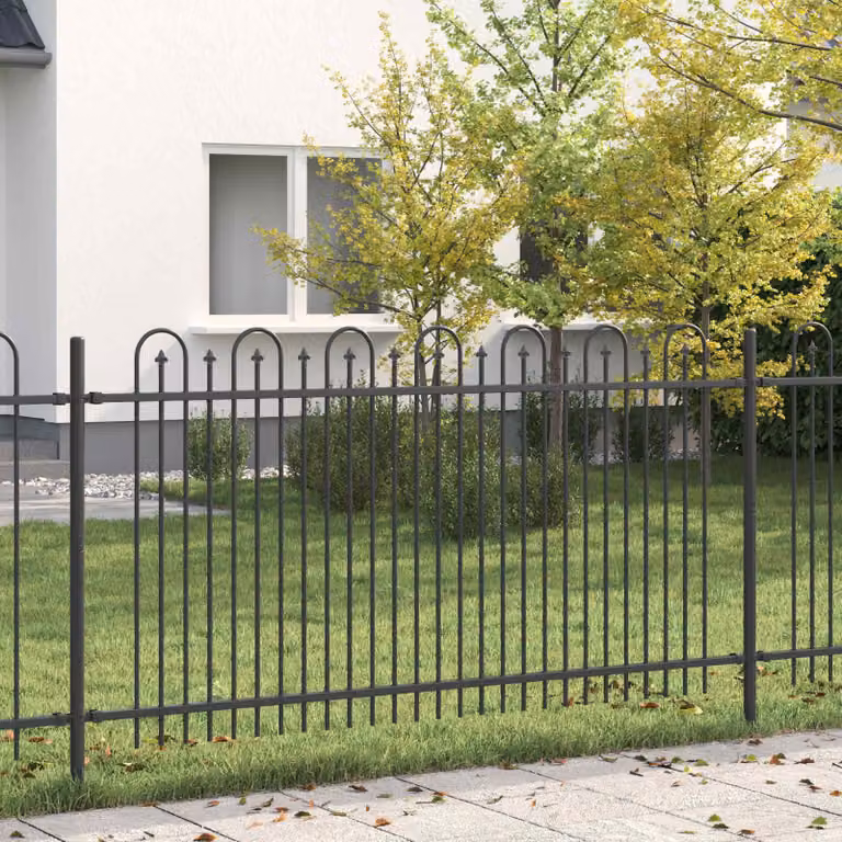 Maison Exclusive - Recinzione con elementi ad arco, modello DRONTEN, 200 x 100 cm, acciaio verniciato a polvere