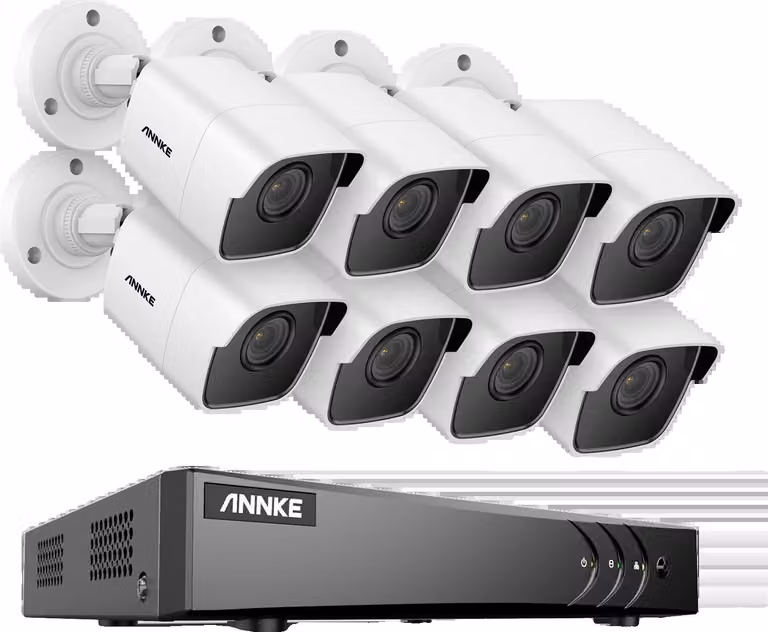 sistema di sicurezza a circuito chiuso DVR 8CH, risoluzione Ultra HD 5MP, visione notturna a infrarossi, telecamera CMOS 5MP-a, Nessuno