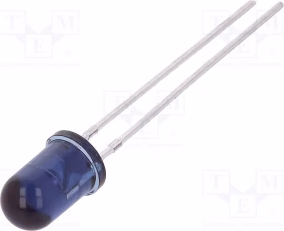 2 x Trasmettitore a infrarossi, 100mA, 10°, colore blu-grigio, 170mW, montaggio a foro passante, 5mm, 940nm, 1,35÷1,6V, modello TSAL6100-MS12, informazioni aggiuntive