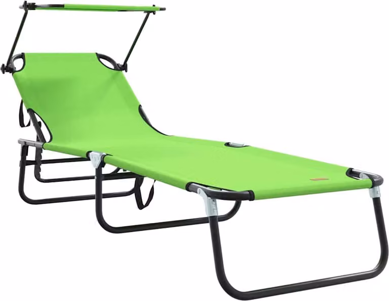 Lettino prendisole pieghevole Verde 190 x 57 x 81 cm Oxford