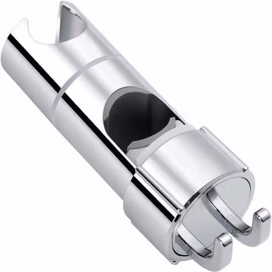 Supporto regolabile per soffione doccia con 2 ganci, cromato, 20-27 mm