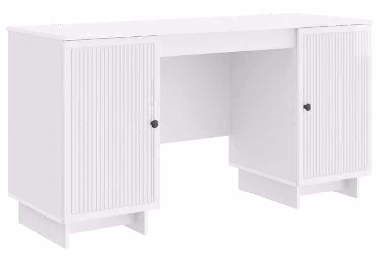 Scrivania Bianco Lucido Legno ingegnerizzato 142,5 x 50 x 75 cm