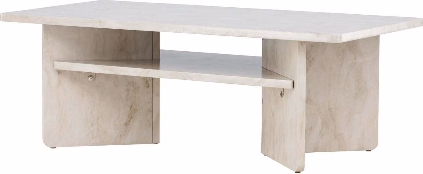 FURNLUX Tavolino Alesund Beige 60cm / Hauptfarbe: Beige / Dimensioni: 60 x 120 x 42 cm