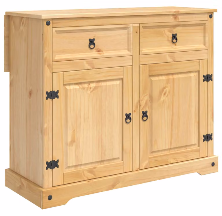 Carrello da Cucina 2 pcs Cera di Miele 112 x 70 x 91,5 cm
