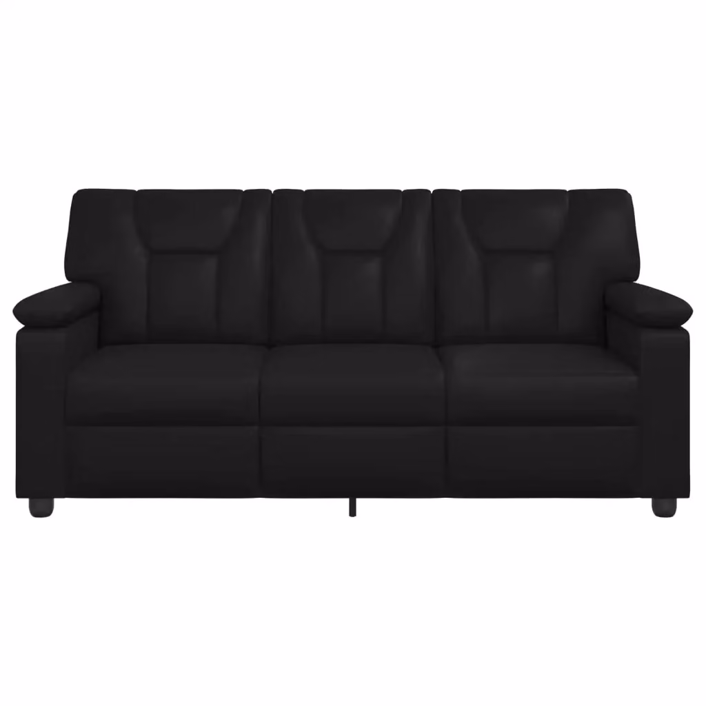 Divano moderno vidaXL in similpelle nero L: 191 cm, P: 85 cm, H: 93 cm – 2