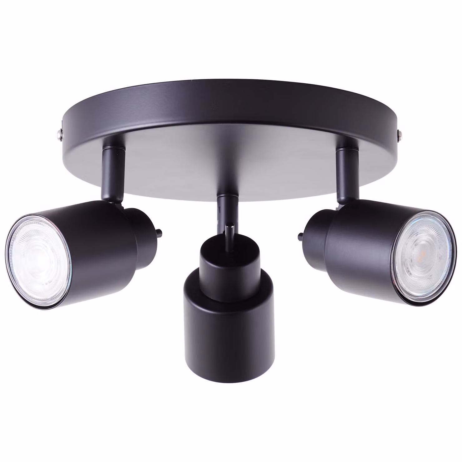 BRILLANTE faretto LED nero ANDRES | plafoniera a tre fiamme con sorgente luminosa sostituibile | 3x GU10 4,5W 345 lumen 3000 Kelvin | metallo