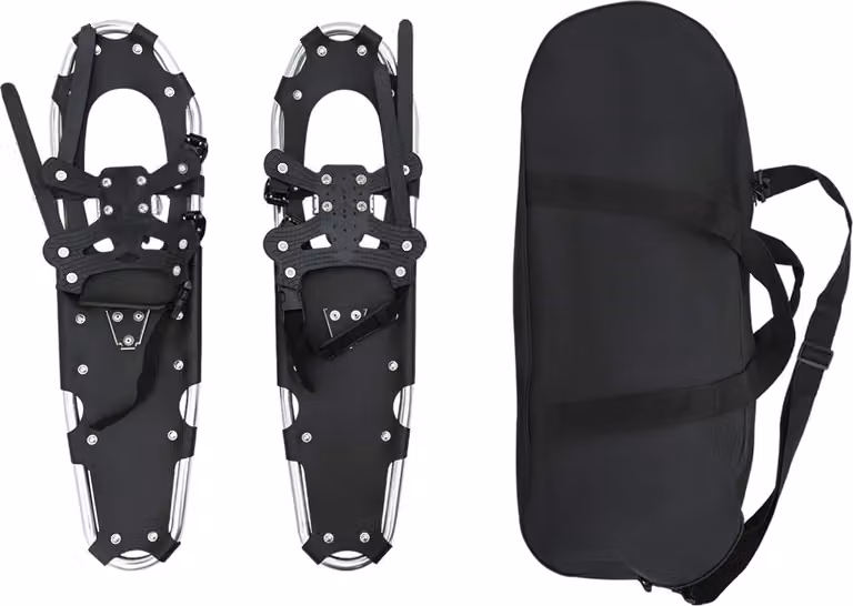 Ciaspole 3 in 1 Argento e Nero 78,5 x 22 cm Alluminio e HDPE