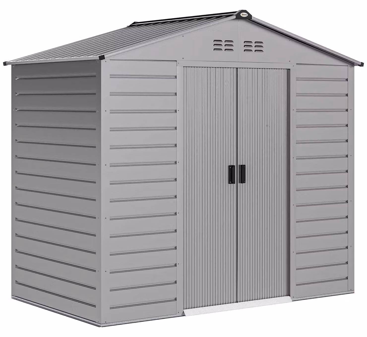 Capanno per attrezzi - Capanno da giardino - Acciaio zincato - 213×131×192 cm - Impermeabile - Grigio