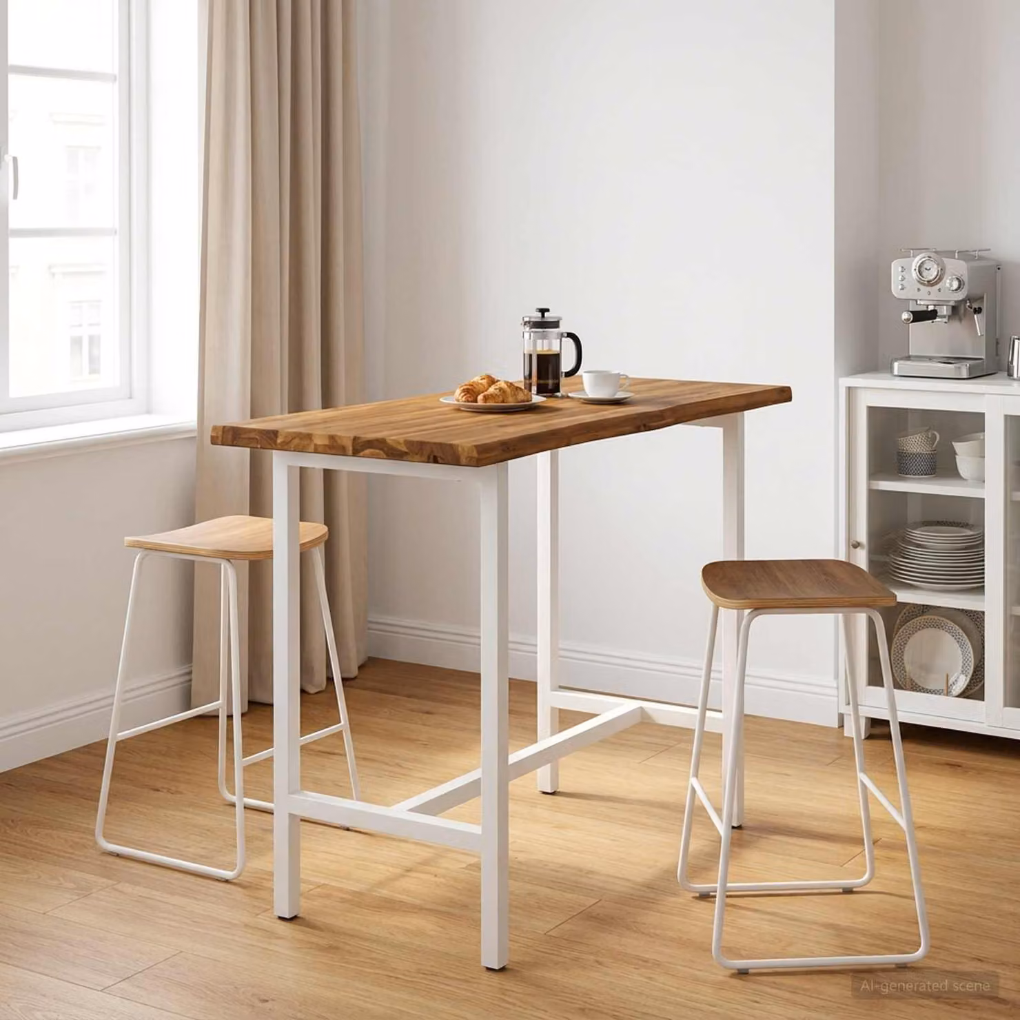 Piano del tavolo rettangolare in legno di acacia vidaXL, marrone, L 140 x P 40 x H 3 cm
