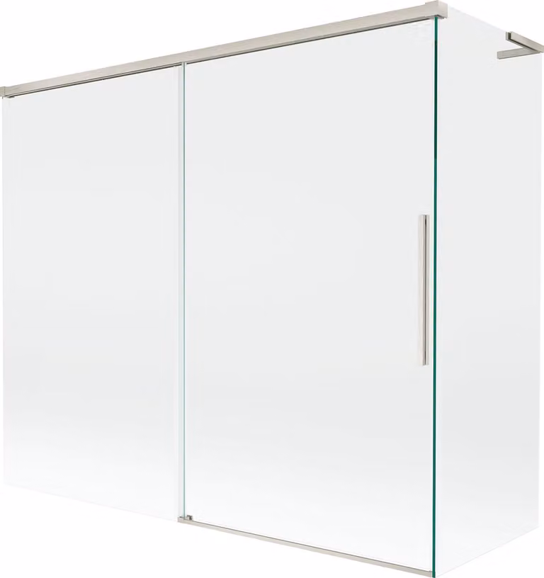 Mexen Rox L Pannello doccia a 2 ante scorrevoli 180 + 80 x 150 cm, trasparente, nichel spazzolato - 8C9L-180-080-97-00