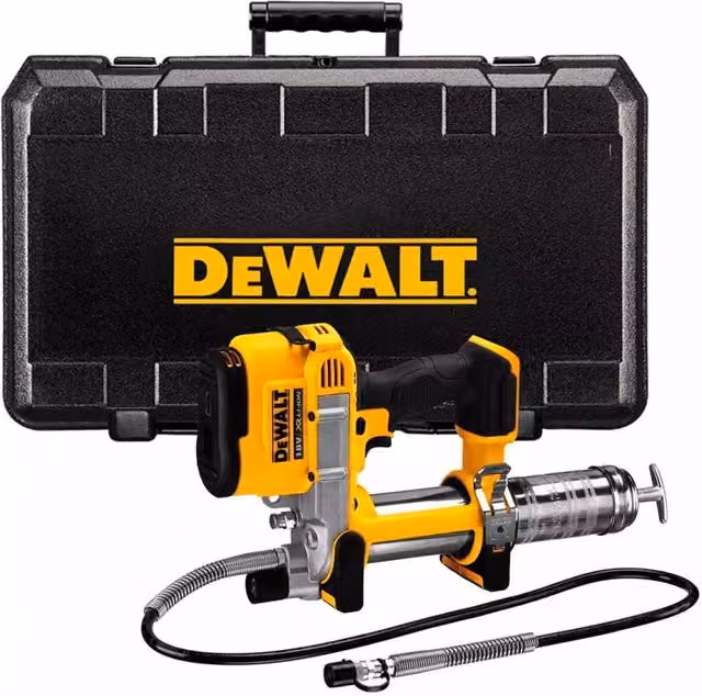 Pistola per il grasso DeWalt DCGG571NK Gialla con valigetta (solo corpo) – 1