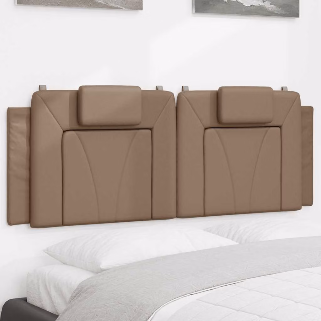 Cuscino Testiera Viana vidaXL in Similpelle Colore Beige/Marrone L: 120 cm