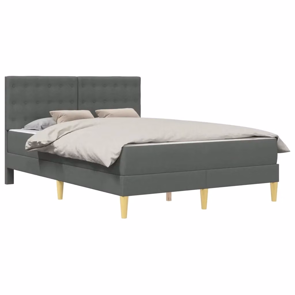 Struttura letto imbottita vidaXL in tessuto grigio con materasso L/P/H: 140 x 200 x 28 cm – 2