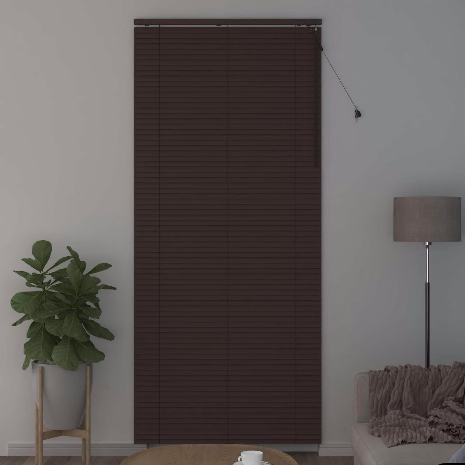 Tende avvolgibili per finestre Venet, colore marrone scuro, dimensioni 110 x 250 cm, larghezza lamelle 35 mm