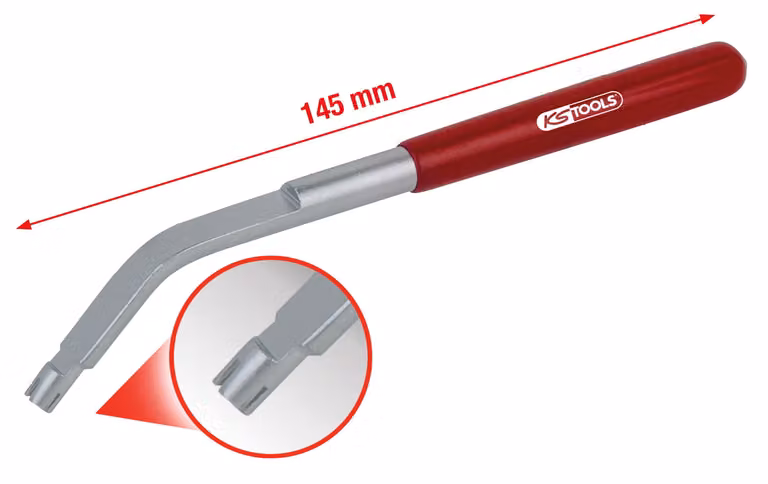 KS TOOLS Attrezzo per la regolazione dell'ugello di lavaggio per Opel 145 mm - 140.2359