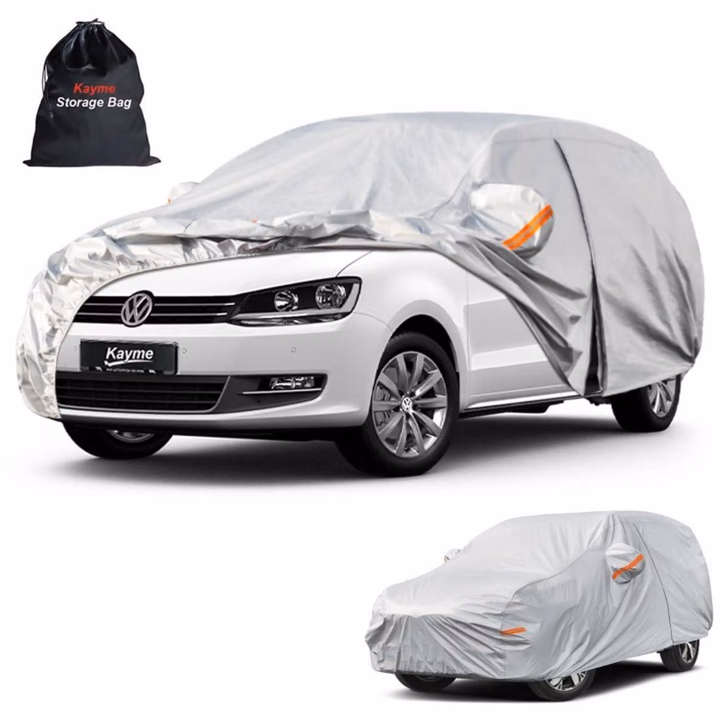 Copertura impermeabile e traspirante per auto, compatibile con Volkswagen Sharan (dal 1995 al 2025), colore argento