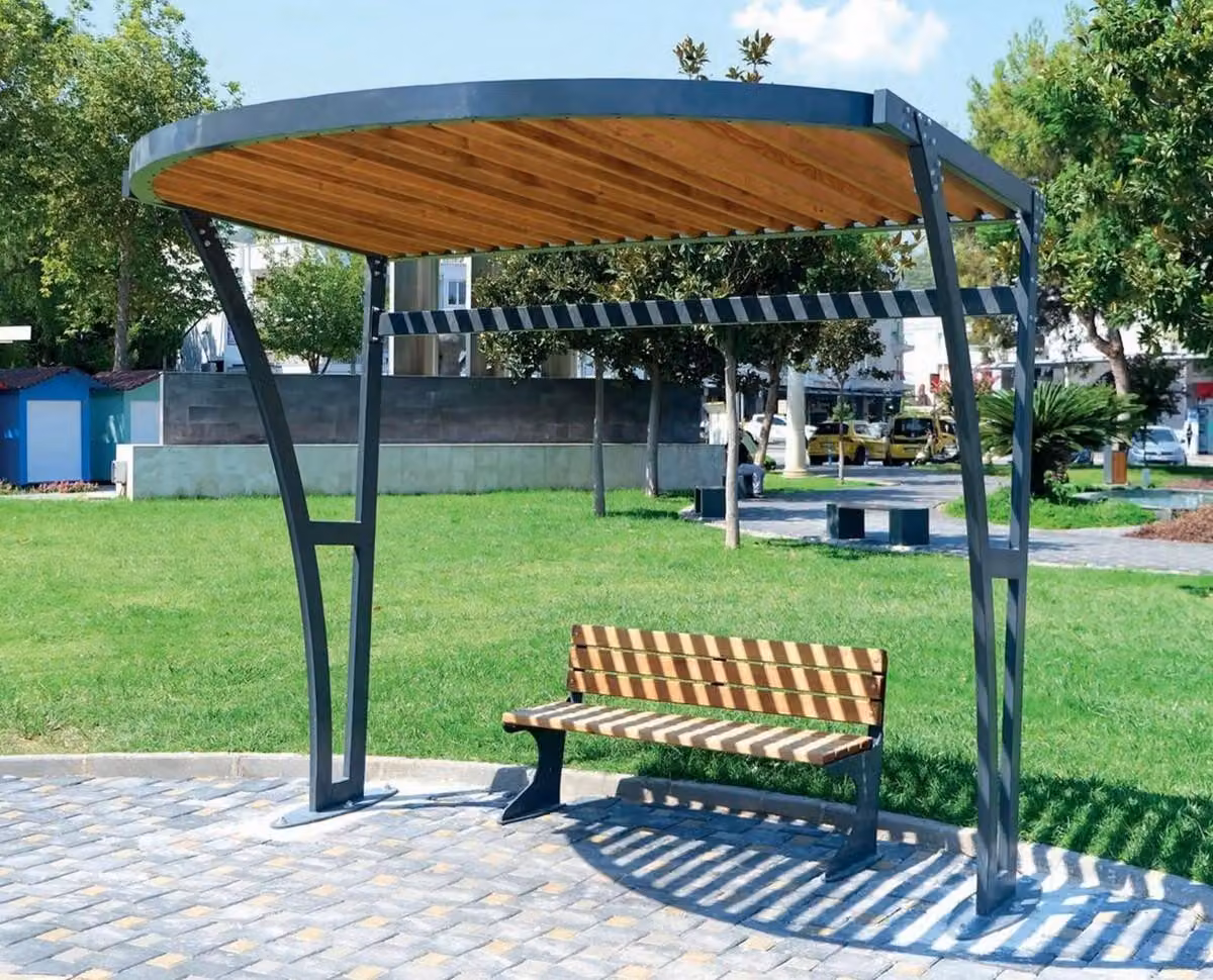 Casa Padrino pergola grigio / colori naturali 300 x 220 x h. 265 cm - Arredo Parco & Città