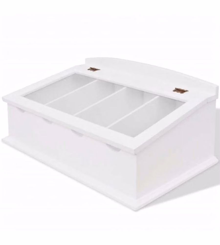 Portaposate in MDF Bianco in Stile Barocco