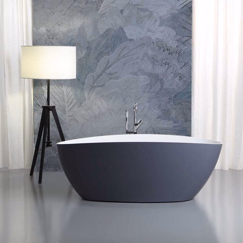 Vasca da bagno freestanding design moderno grigio | Rachele