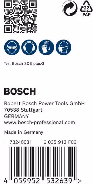 Bosch EXPERT SDS plus-7X, 12 x 200 x 265 mm, 30 pz. Per martelli perforatori 2608900190