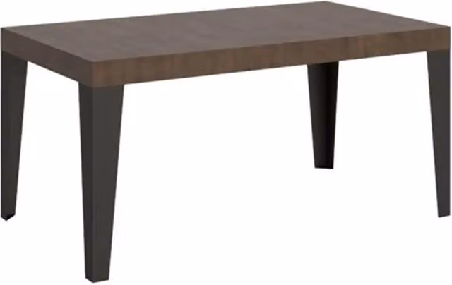 Tavolo allungabile Itamoby Flame Premium colore noce con gambe antracite L/P: 160-420 x 90 cm