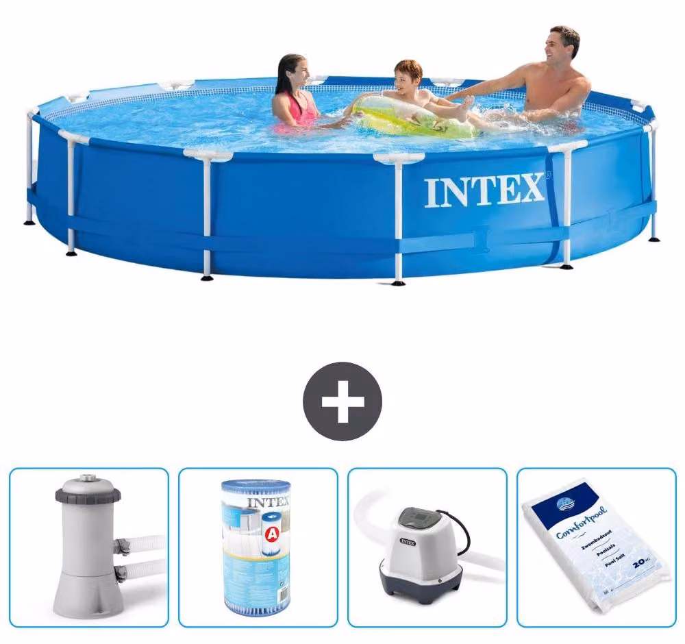 Piscina autoportante rettangolare - 366x76 cm - 5 pezzi - Modello S41596