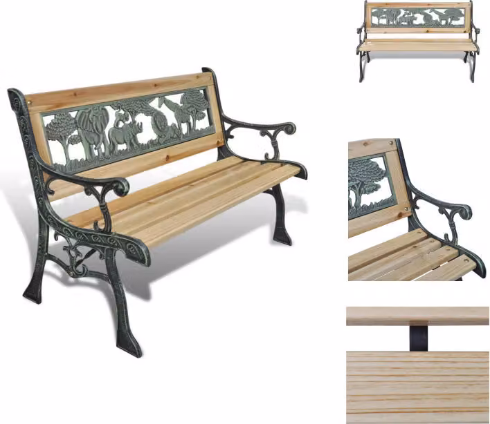 vidaXL Panchina da giardino per bambini 84 cm in legno - Panchine da giardino