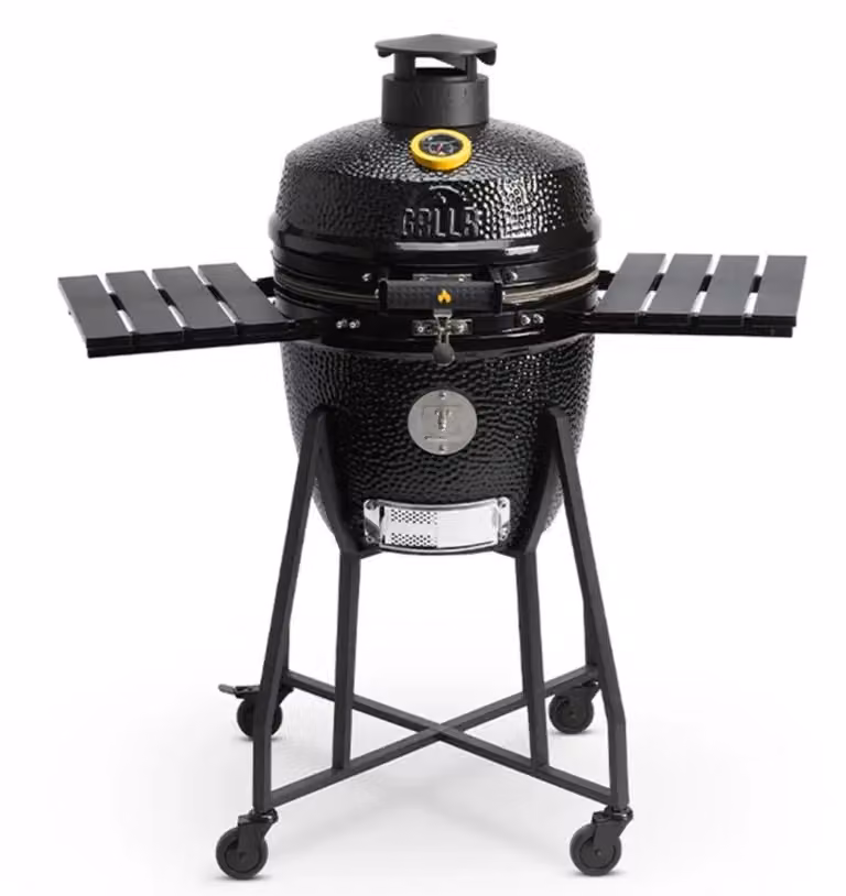 Barbecue kamado a carbone Ember Classic Medium nero opaco con carrello GRLLR