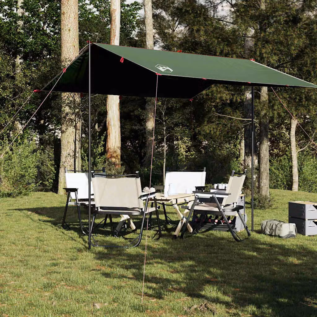 Telone da campeggio impermeabile vidaXL in poliestere verde 300x294 cm