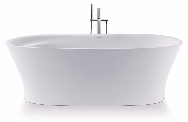 Duravit Cape Cod Baignoire en pose libre, avec un dossier incliné, 1855x885mm, habillage sans soudure, garniture spéciale de vidage et de trop-plein, blanc, 700330000000000, 700330000000000