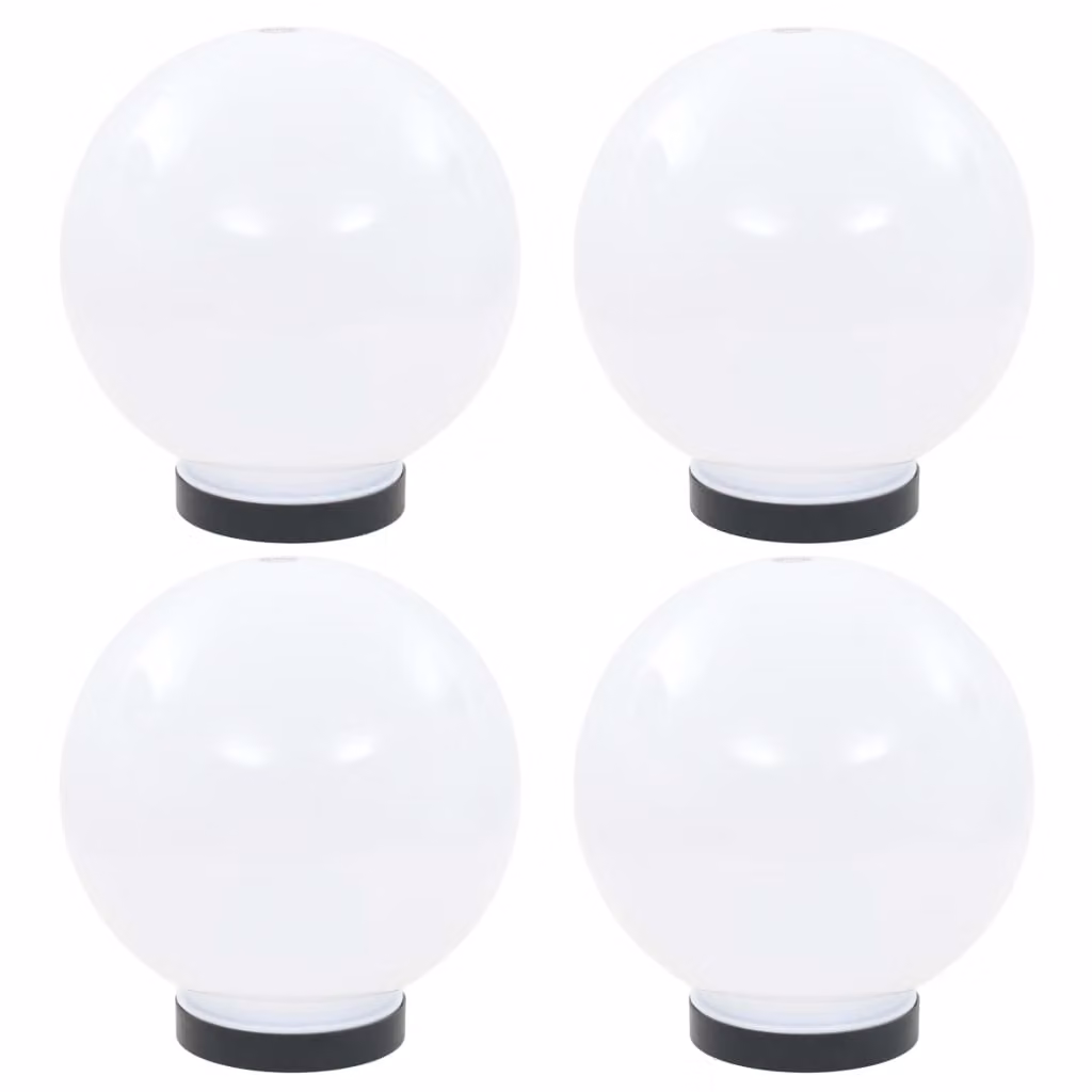 The Living Store Luci da giardino a LED 4 pz. Sferica 20 cm PMMA
