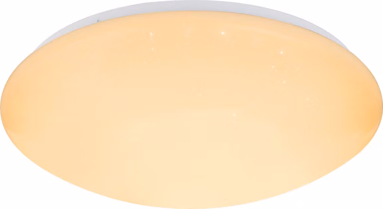 Lampada da soffitto Globo, metallo bianco, diffusore in acrilico opaco con effetto scintillante, dimmerabile, cambio colore, possibilità di fissare i colori, cambio colore RGB, possibilità di fissare i colori RGB, funzione di memoria, luce notturna, timer