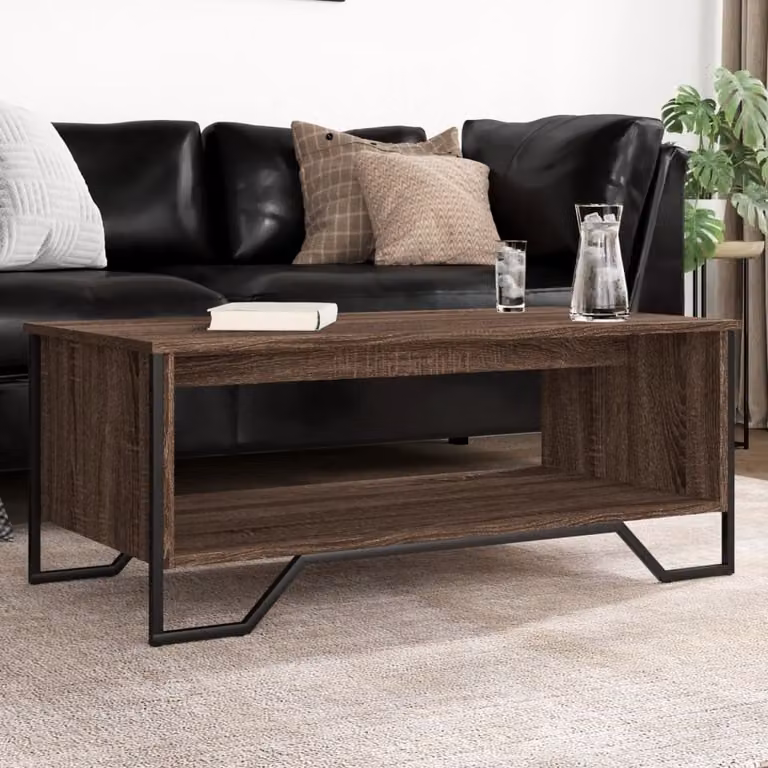 Maison Exclusive - Tavolino marrone effetto rovere 100x51x40 cm Materiale ligneo