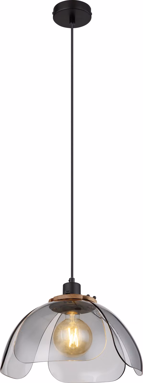 Globo Lighting lampada a sospensione in metallo nero opaco, 1x E27