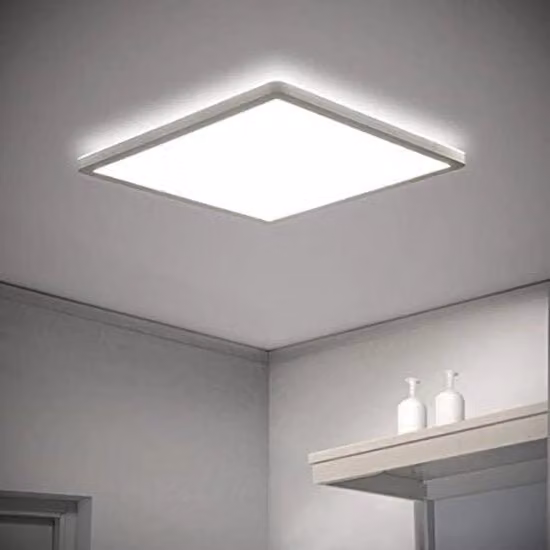 Lampada da soffitto LED moderna in bianco per bagno, camera da letto, cucina o balcone con protezione IP44