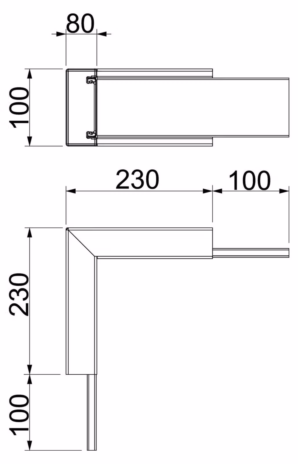OBO PLM IC 0810 FS Angolo interno tessuto antincendio 330x100x330 7218054 (7218054)