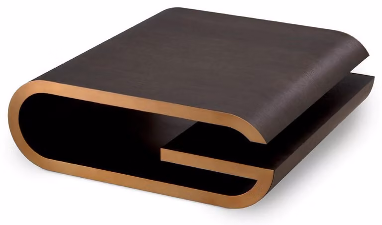 Tavolino Casa Padrino moka / ottone 100 x 100 x h. 33 cm - Tavolo da salotto di design - Mobili da salotto - Mobili - Mobili di design - Arredi - Arredi di design