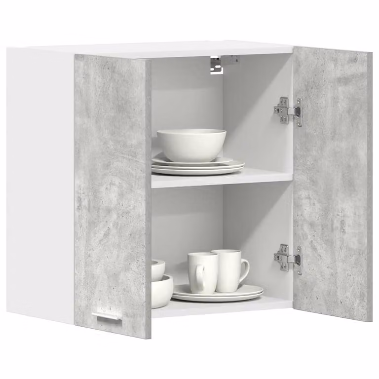 Pensile da cucina moderno vidaXL in legno e MDF grigio con ante a battente L: 60 cm, P: 31 cm, H: 60 cm