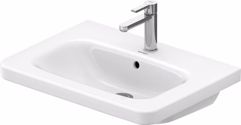 Duravit lavabo pour meuble DuraStyle 65cm avec trop-plein, avec plage pour robinetterie, 1 trou pour robinetterie, 2320650000, 2320650000