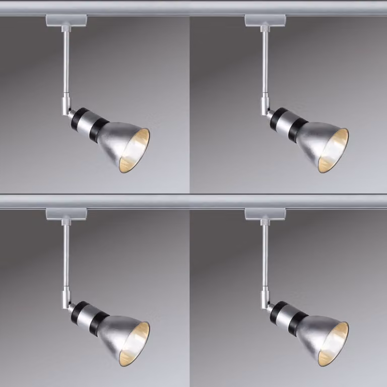 Set da 4 binari Paulmann URail Spot Amfortas con LED G9 da 2,5 W, 230 V, metallo, 250 lumen, 2700 K; l'illuminazione dell'ambiente equivale a 25 W