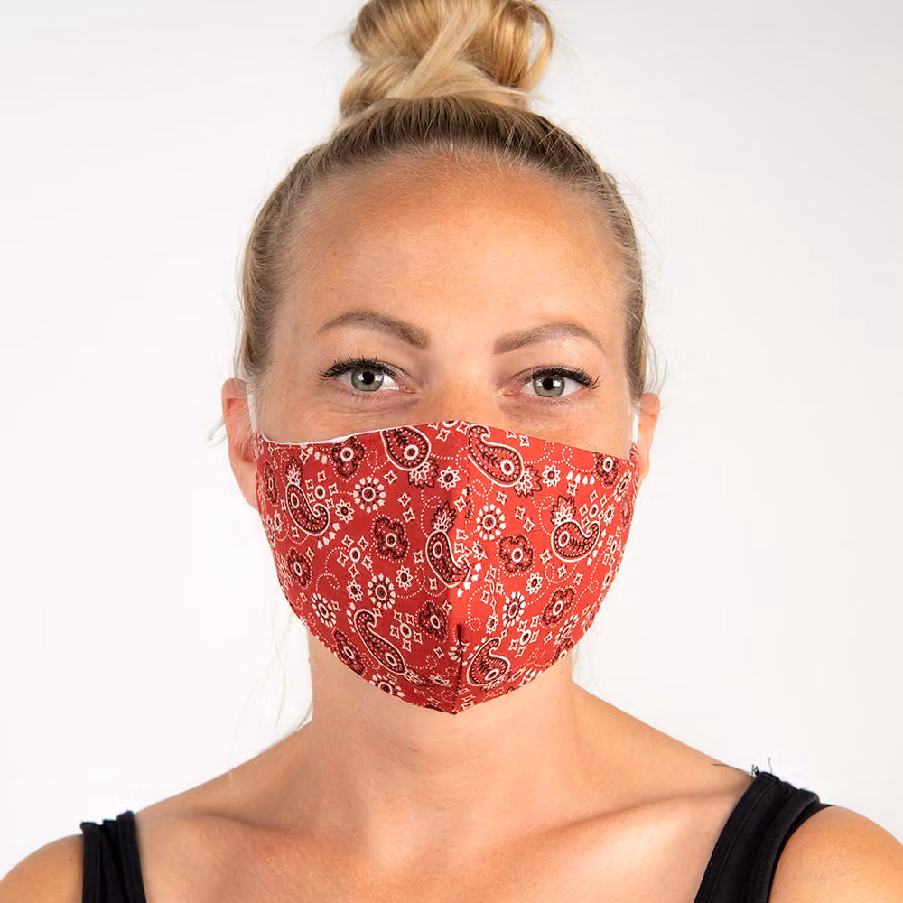 Maschera lavabile Clayre & Eef in cotone rosso