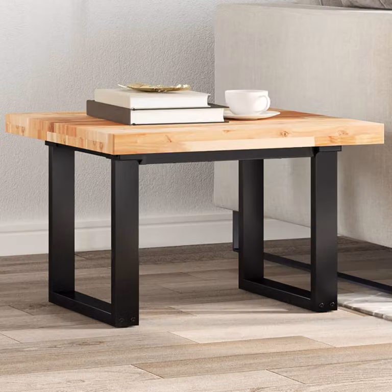Piano Tavolo Quadrato in Legno Massello di Acacia Oiled Marrone vidaXL L/P/H: 60 x 60 x 4 cm