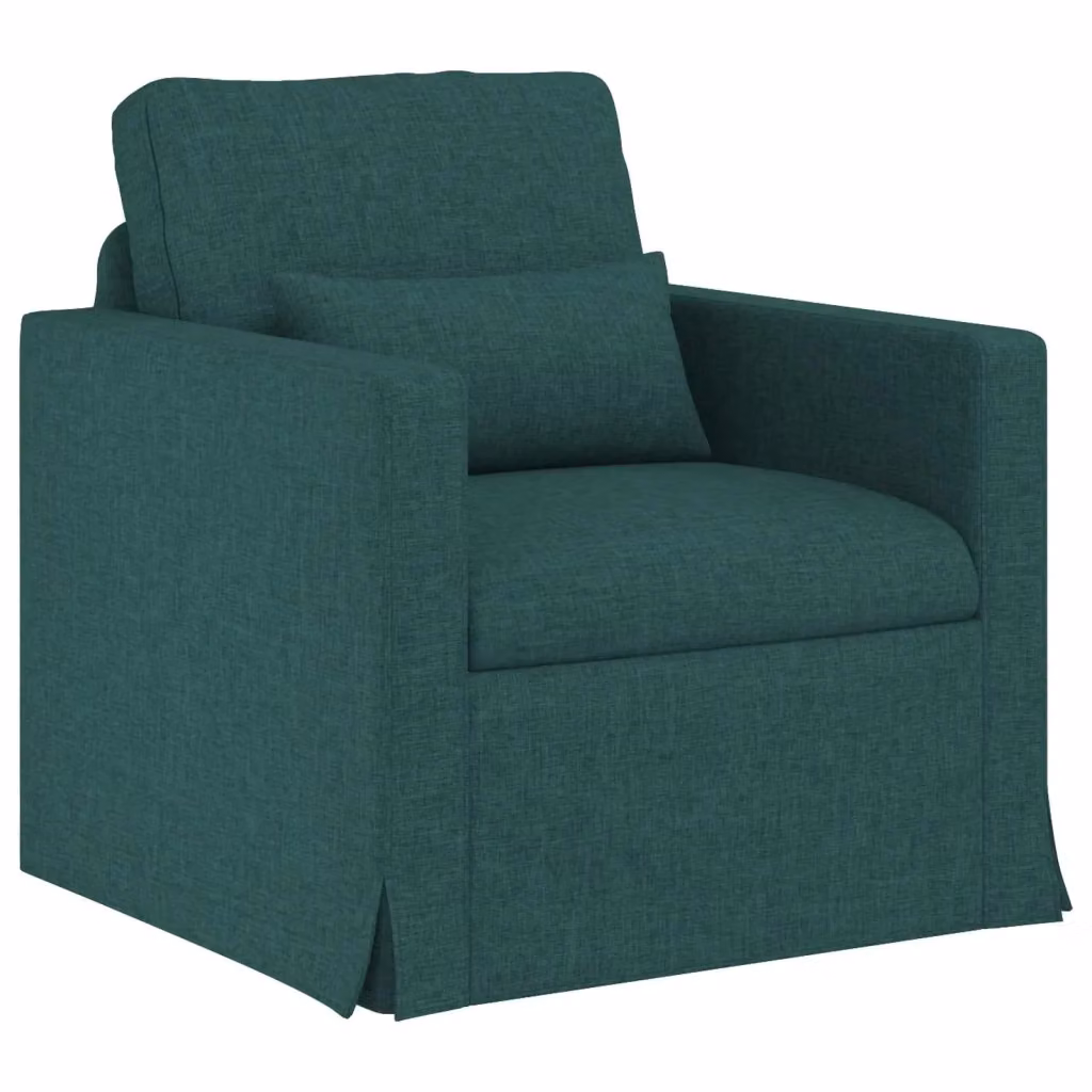 Divano vidaXL in tessuto verde e nero con struttura in metallo e plastica, L/P/H: 78 x 78 x 80 cm – 2