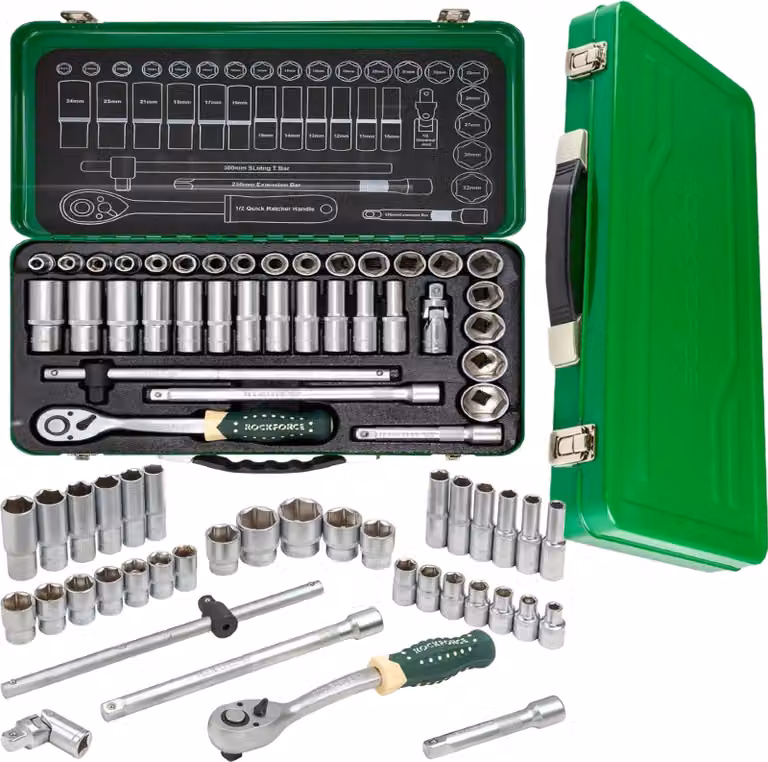 FORSAGE | Set di utensili, 36 pezzi, 1/2", 8-32 mm, esagono, custodia per utensili